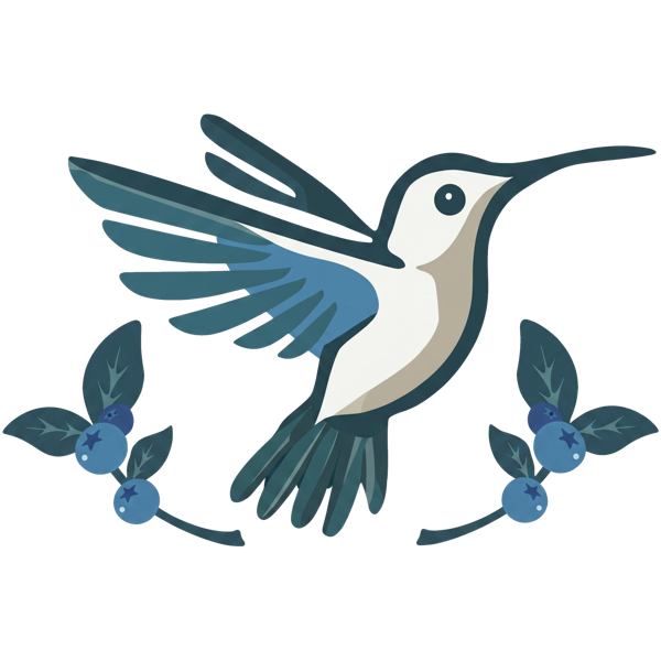 Q'inti Foods — hummingbird emblem